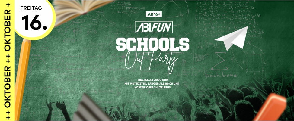 Flyer Abifun Schools Out Party